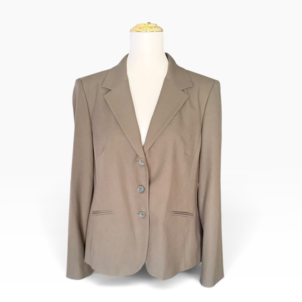 Barneys New York NWT Size 14 Dark Olive Tailored Blazer Jacket Romania vintage